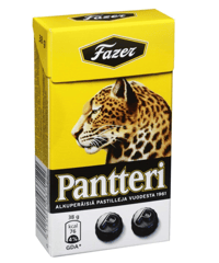 Fazer Pantteri パンテリ 38ｇ X ５箱セット　フィンランドのお菓子です