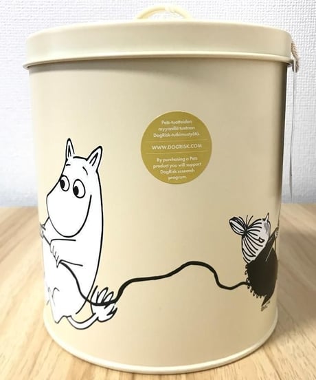 Muurla ムーミン リトルミィ ペット用食品入れ ブリキ瓶 イエロー19cm