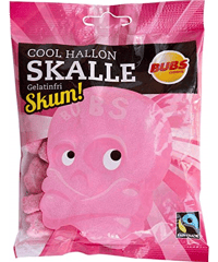 Bubs Godis Skalle スカッレ 骸骨 グミ ラズベリー味 90ｇ×２袋セット グルテンフリー