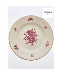 ARABIA DKモデル 紫花柄 プレート 約20cm 金彩