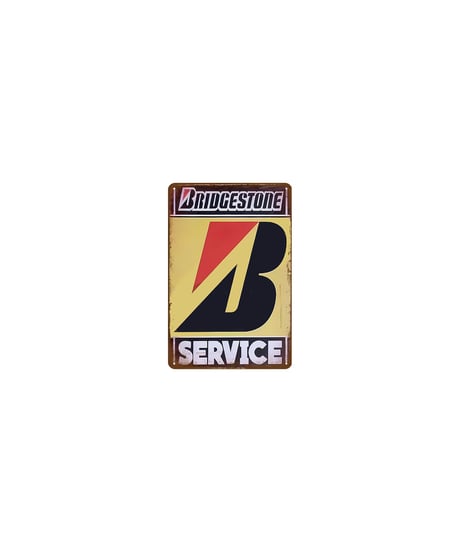 ブリヂストン BRIDGESTONE ブリキ看板 SERVICE レトロ タイヤ ガレージ