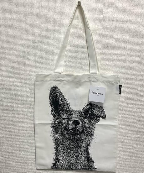 Finlayson きつね＆うさぎ柄 トートバック 41.5×36cm