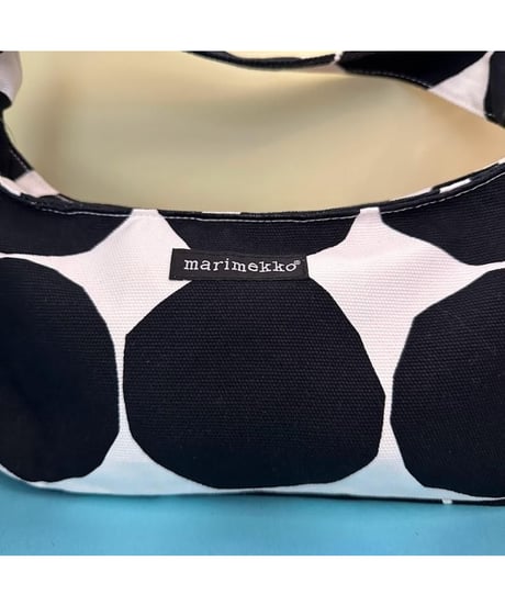 激レア Marimekko ハンドバック 白黒 33.5×33cm