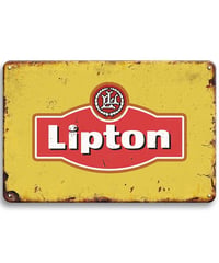 Lipton リプトン ブリキ看板 レトロ ビンテージ インテリア 雑貨 壁飾り ディスプレイ