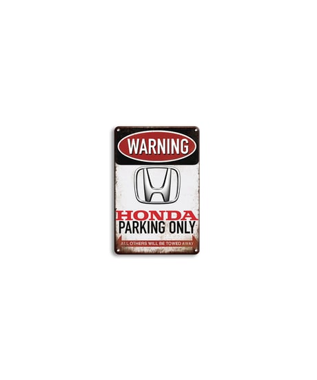 HONDA ホンダ ブリキ看板 駐車場 WARNING レトロ ガレージ 壁飾り