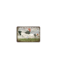 ブリキ看板 HENS EGGS 鶏 卵 田舎 カントリー ファームハウス 壁飾り