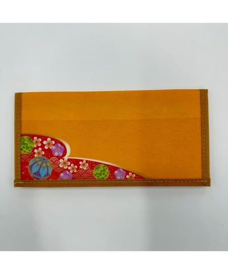干支蛇(へび)柄 和風 布製 財布 19cm 伝統的なデザインの開運財布