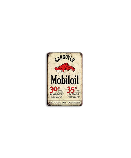 ブリキ看板 Mobil Oil モービルオイル ガーゴイル レトロ アメリカン 壁飾り