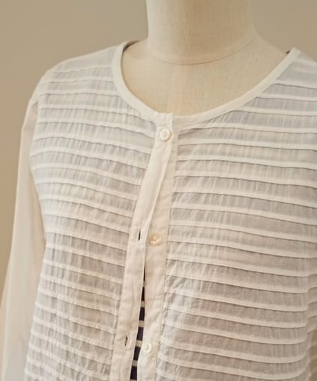 YARRA／INDIAピンタック2WAYブラウス