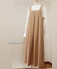 doux bleu／タックジャンパースカート