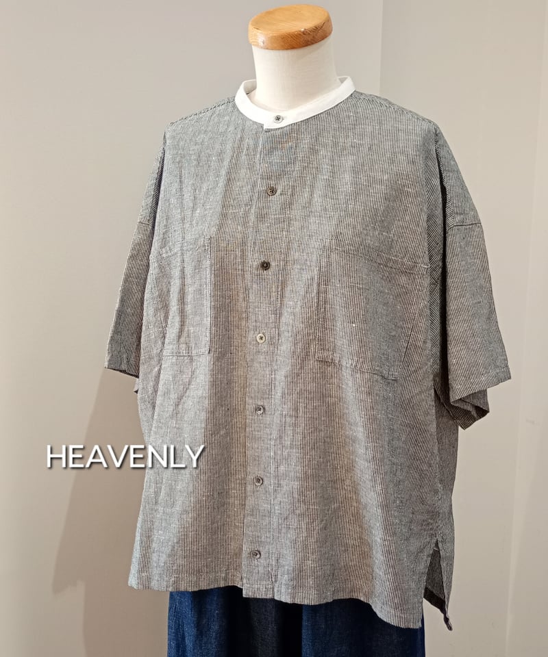 Splendid Layers リネンコットンホワイトシャツ オープンカラーシャツ コットンリネン ホワイト 半袖 XS(XS