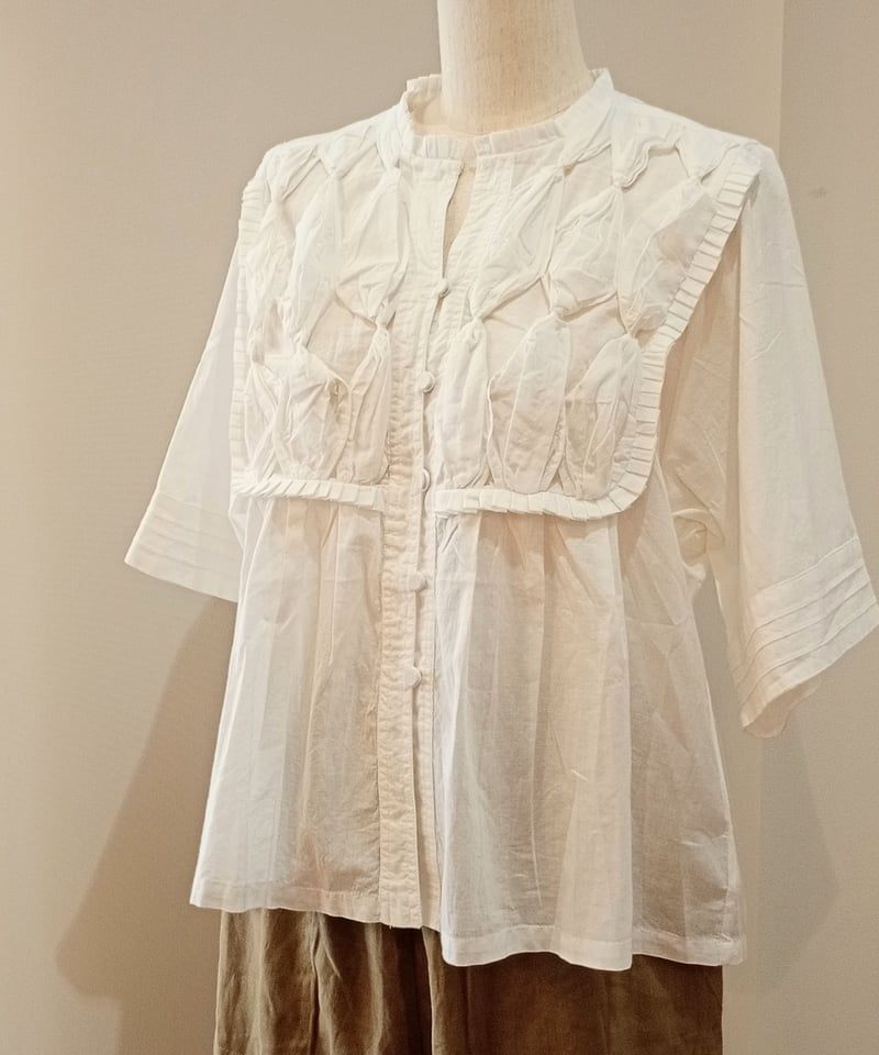 doux bleu／RIBBON TIE ブラウス | mon favori｜モンファヴォリ