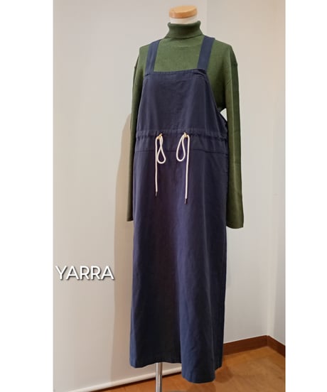 YARRA／綿麻ドロストデザインジャンパースカート