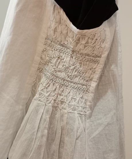 doux bleu／コットンボイル シルバー刺繍ジレ