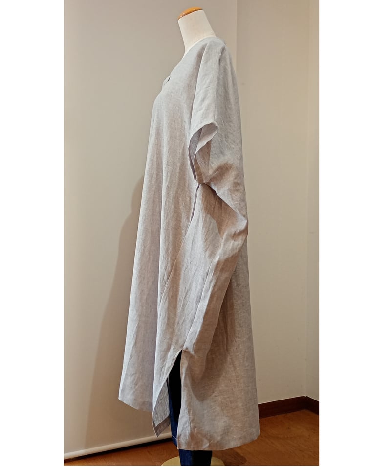 doux bleu／リネンカフタンワンピース | mon favori｜モンファヴォリ