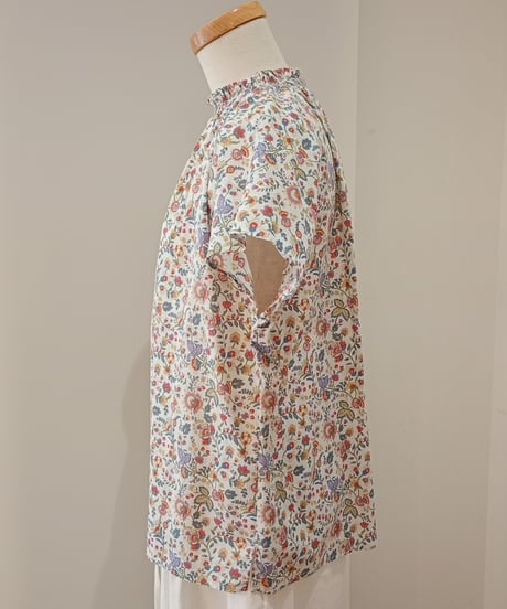 LIBERTYコットンリネン半袖プルオーバー