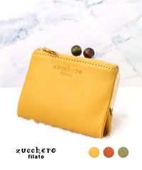 zucchero filato／カウレザー2つ折り財布 (がま口)