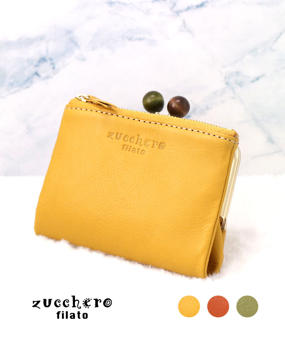 zucchero filato／カウレザー2つ折り財布 (がま口) | mon favori｜