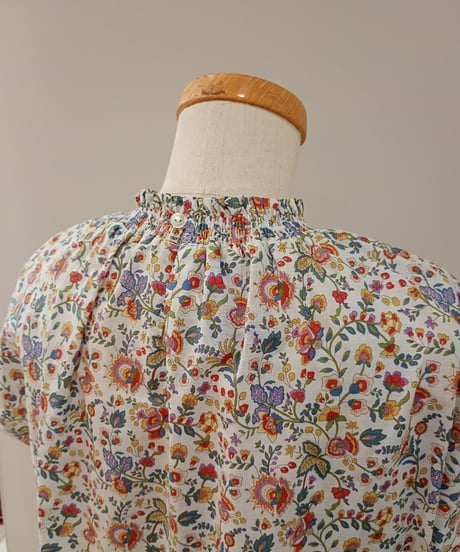 LIBERTYコットンリネン半袖プルオーバー