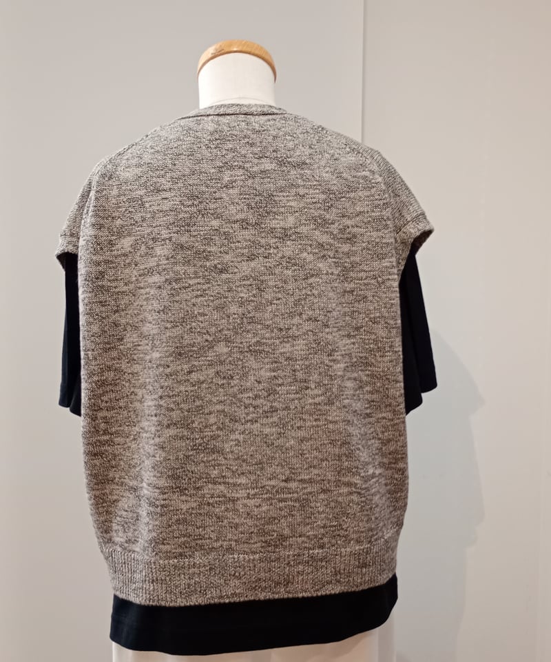 doux bleu MIX YARN ニットベスト MIX YARN ニットベスト【doux bleu】