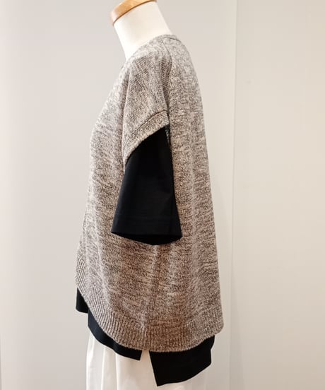 doux bleu／MIX YARN ニットベスト