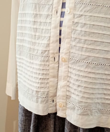 YARRA／INDIAピンタック2WAYブラウス