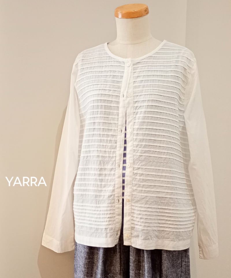 YARRA／INDIAピンタック2WAYブラウス | mon favori｜モンファヴォリ