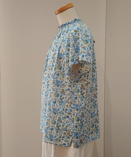 LIBERTYコットンリネン半袖プルオーバー