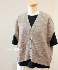 doux bleu／MIX YARN ニットベスト