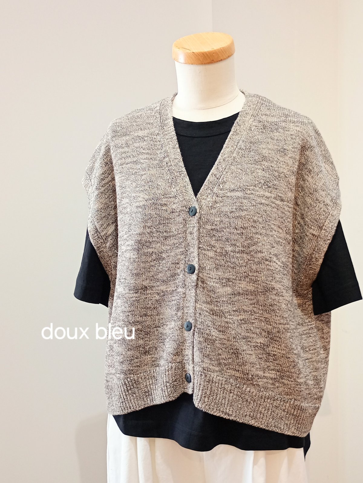 doux bleu MIX YARN ニットベスト doux bleu／MIX YARN ニットベスト | mon favori｜モンファヴォリ