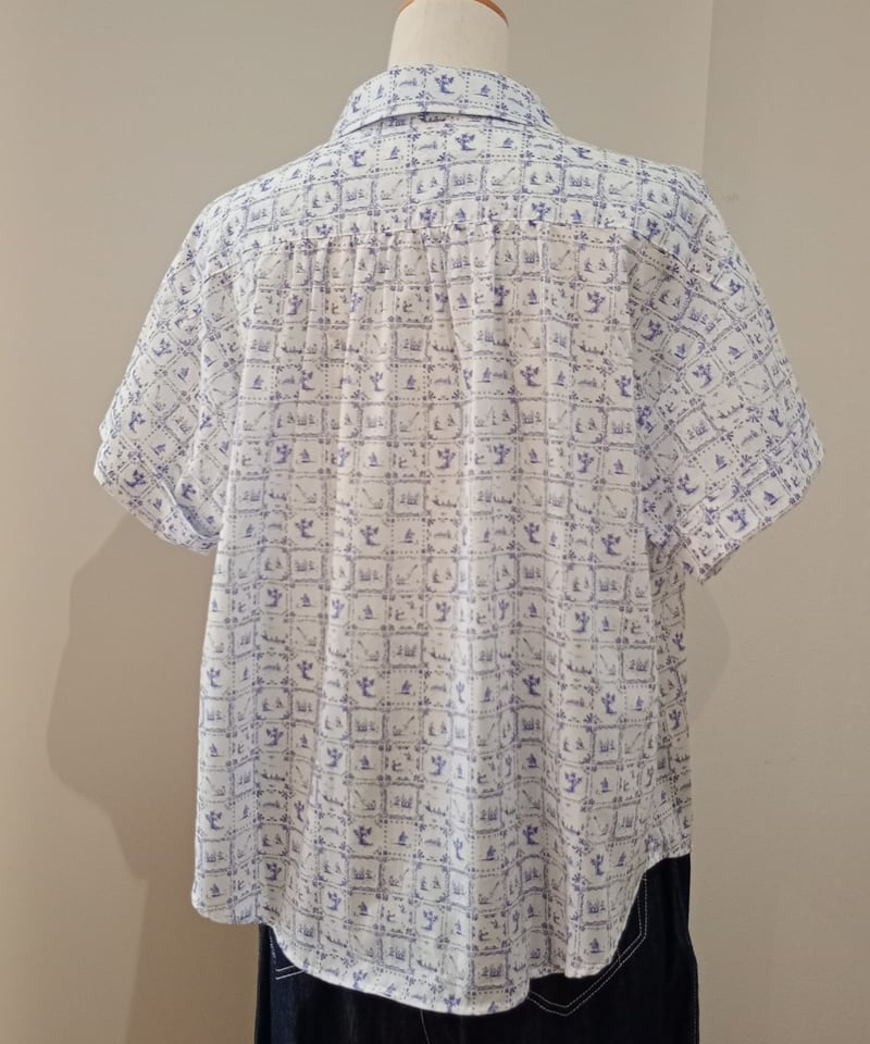 新品 ポンデシャロンリネンliberty袖折り返し半袖ブラウス sosotto sosotto リネン半袖ブラウス LIBERTY袖折り返し | cotton week
