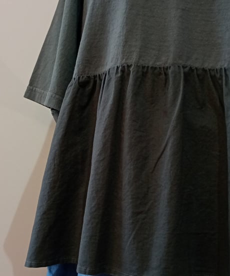 YARRA／布帛コンビウエストギャザープルオーバー