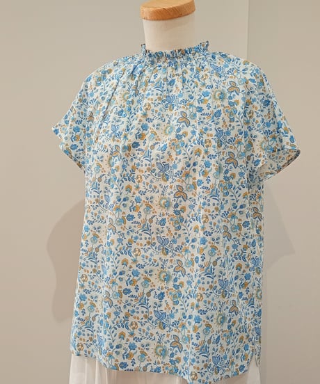 LIBERTYコットンリネン半袖プルオーバー