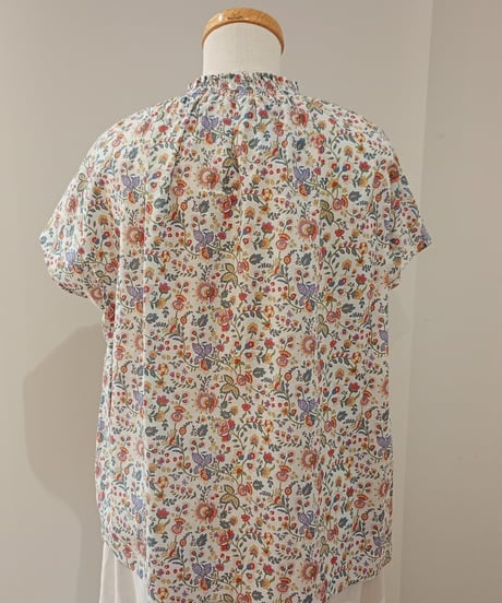 LIBERTYコットンリネン半袖プルオーバー