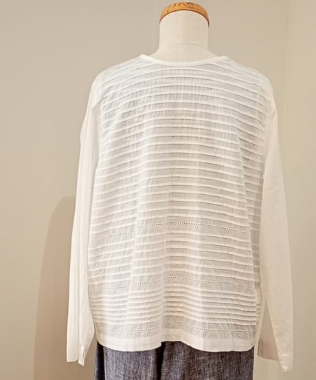 YARRA／INDIAピンタック2WAYブラウス