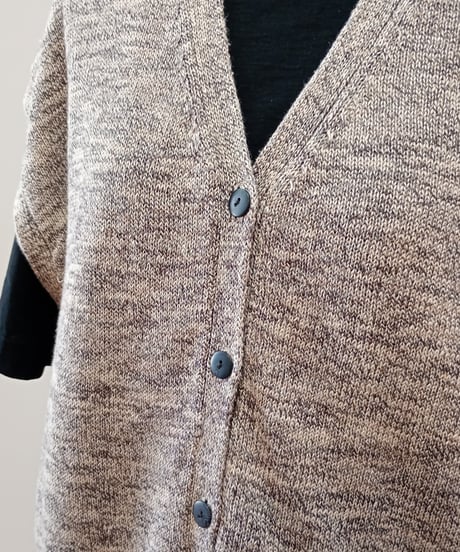 doux bleu／MIX YARN ニットベスト