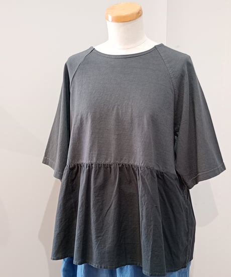 YARRA／布帛コンビウエストギャザープルオーバー