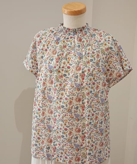 LIBERTYコットンリネン半袖プルオーバー