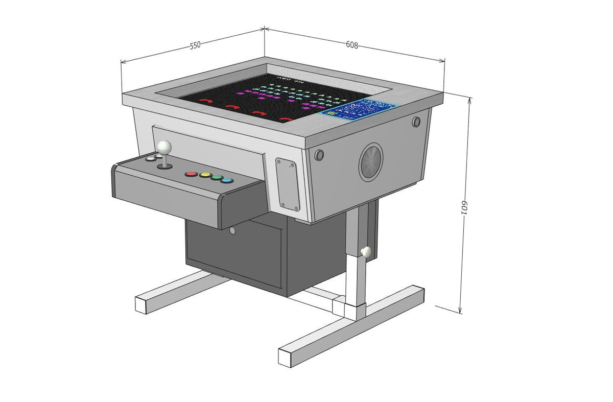 テーブル筐体 コンソール機も繋げちゃう？新作レトロ型テーブル筐体誕生