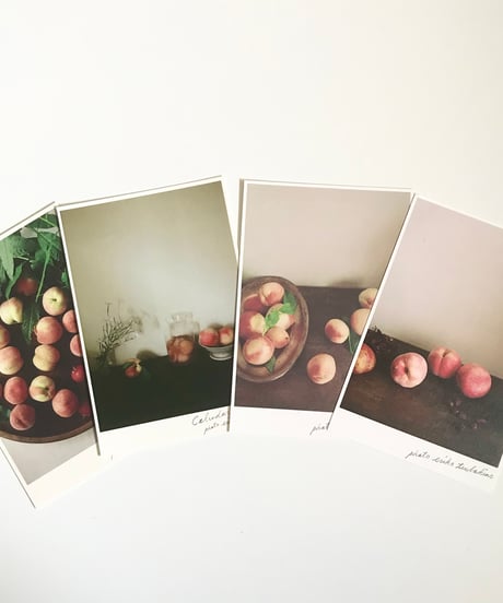 ＼New／季節の葉書セット　夏　桃のある風景