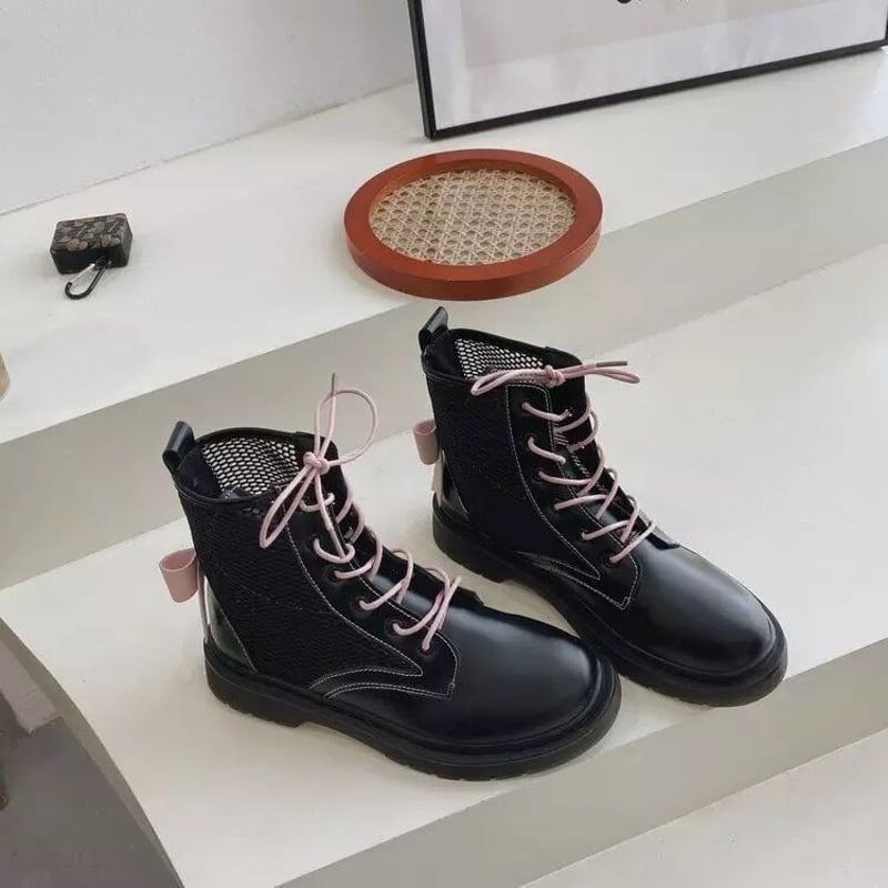 編み上げバックリボンのショートブーツ | Fancy ☆World