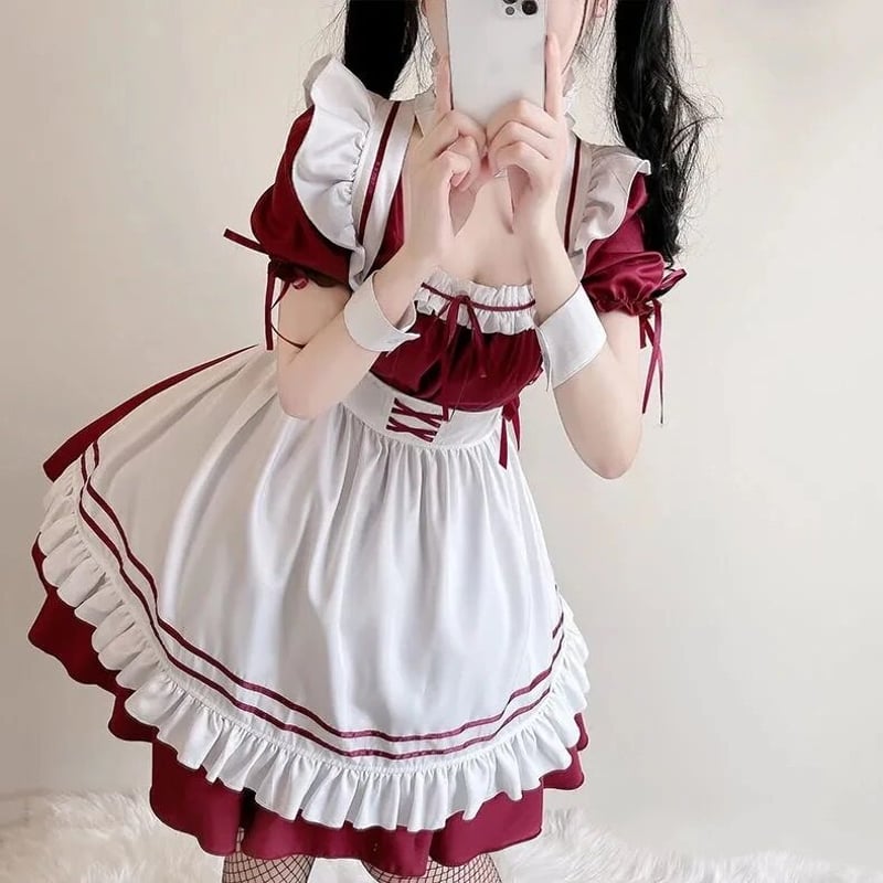 黒猫ちゃんのメイド風ワンピース | Fancy ☆World