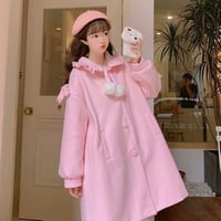 マカロンカラーのロリータコート