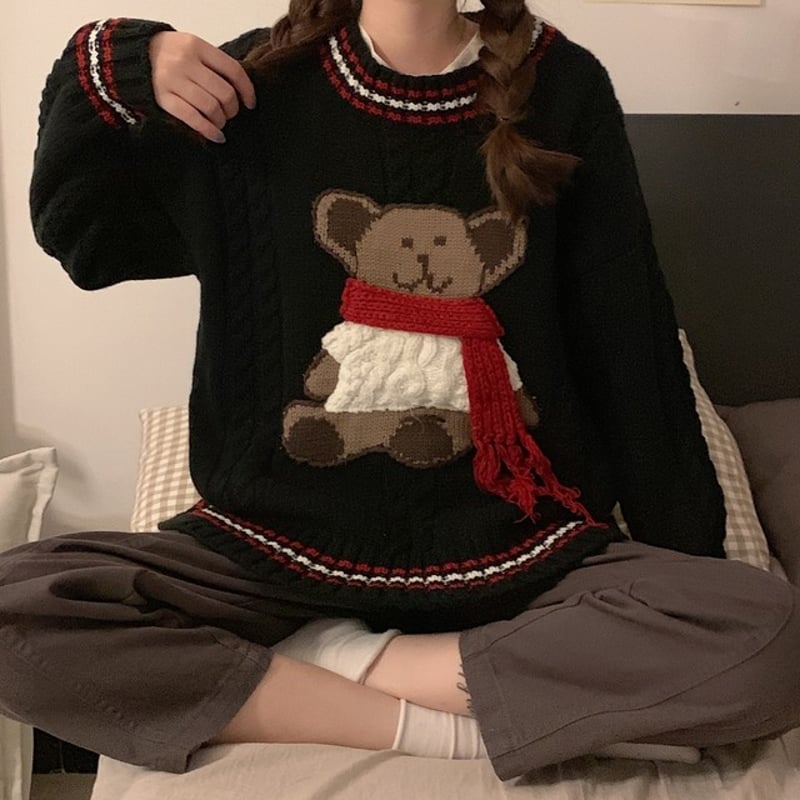 冬のくまさんニットトップス | Fancy ☆World