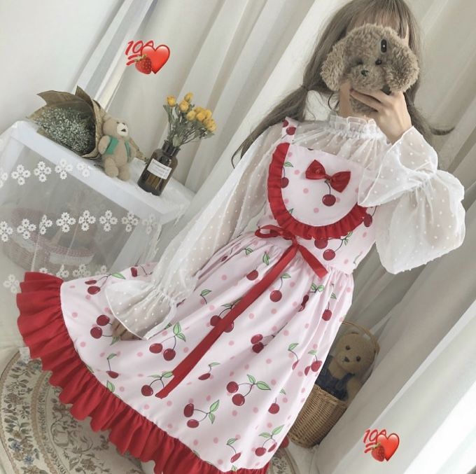 さくらんぼのジャンパースカート | Fancy ☆World
