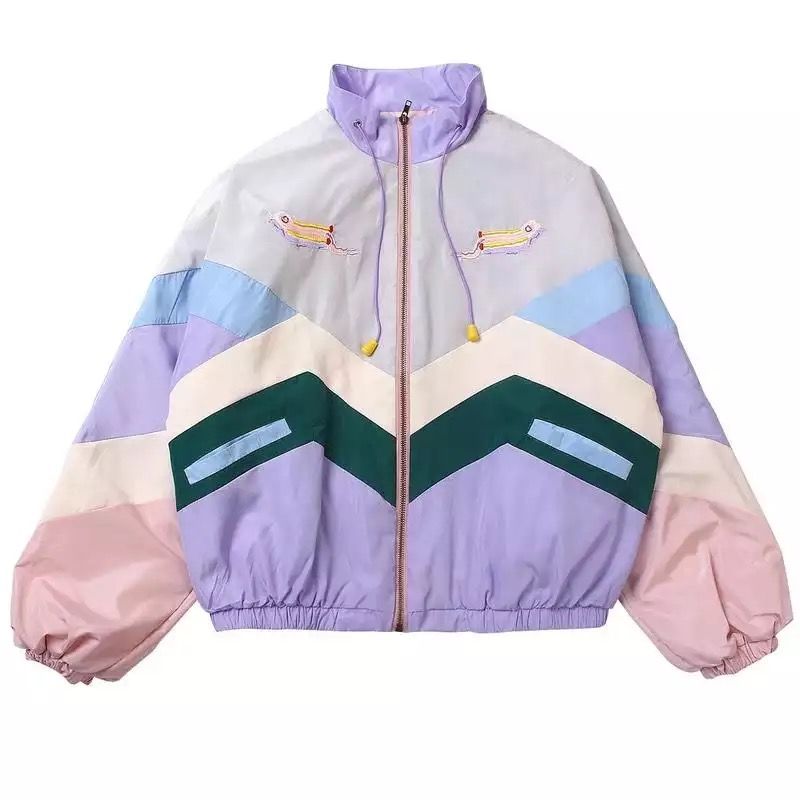 milklim スタジャン アウター 古着 パステル ゆめかわ ファンシー パステルカラーのスカジャン風ジャケット | Fancy ☆World