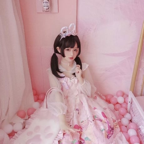 ♡BABY♡ピンク　コットンロリータワンピース ロリータ うさぎ耳 セーラーカラー ワンピース 2color | ChouChou