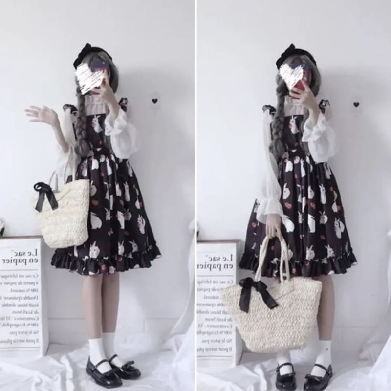 暗黒微笑様着用】うさぎ苺♥︎ジャンパースカート | Fancy ☆World