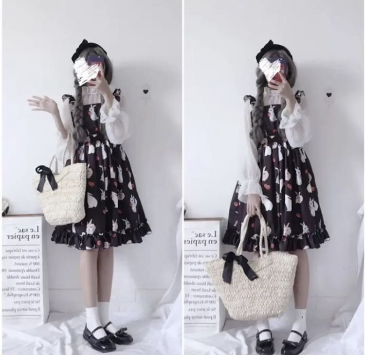 暗黒微笑様着用】うさぎ苺♥︎ジャンパースカート | Fancy ☆World