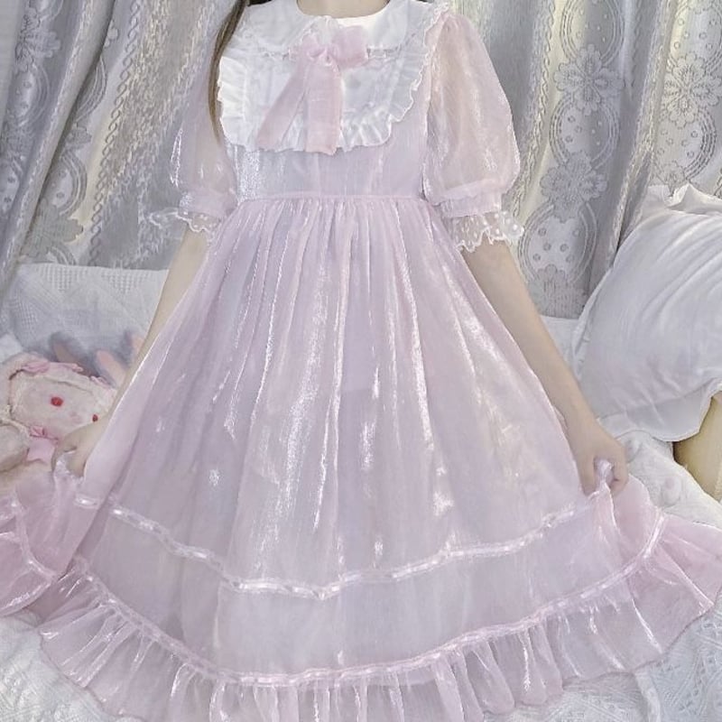 ゆめかわサテン風ワンピース | Fancy ☆World